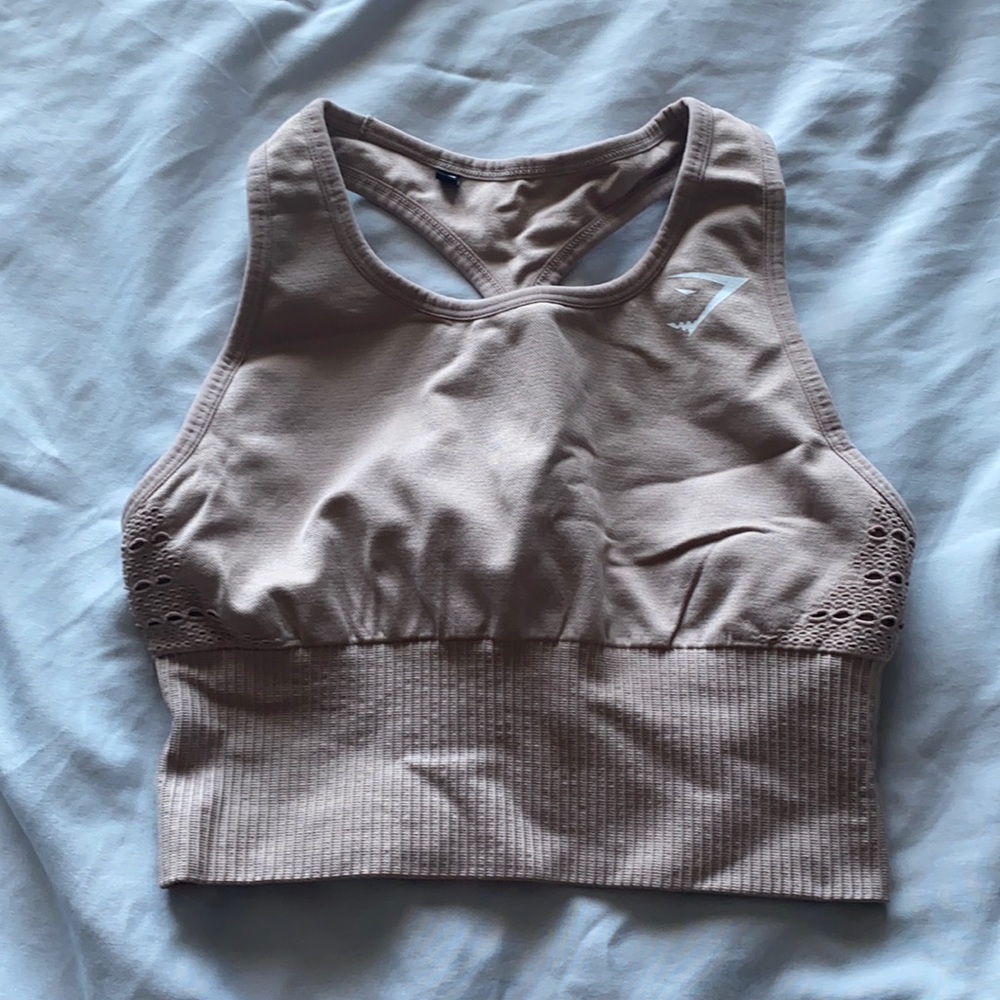 GYMSHARK Soft pink/nude tank